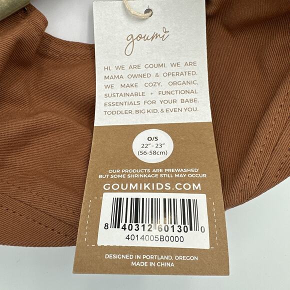 GOUMI Cap Hat StrapBack Adjustable “Chasing Happy” 22-23” Unisex 100% Cotton NEW - Picture 9 of 11